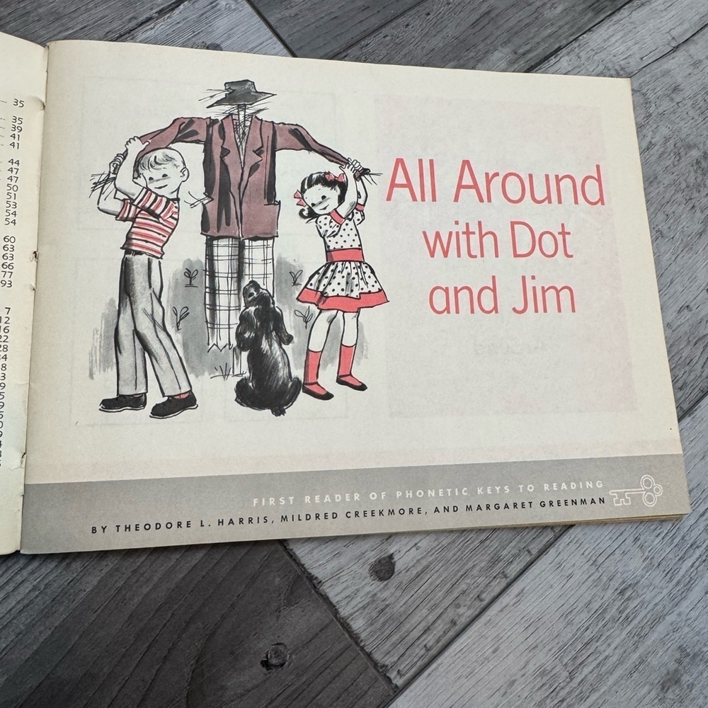 All Around with Dot and Jim 1stPhonetic Keys to Reading Workbook 1953 Vintage - Picture 10 of 13
